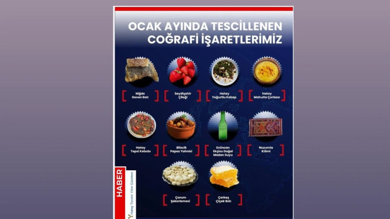 Ocak Ayında 10 Yeni Coğrafi İşaret Tescillendi