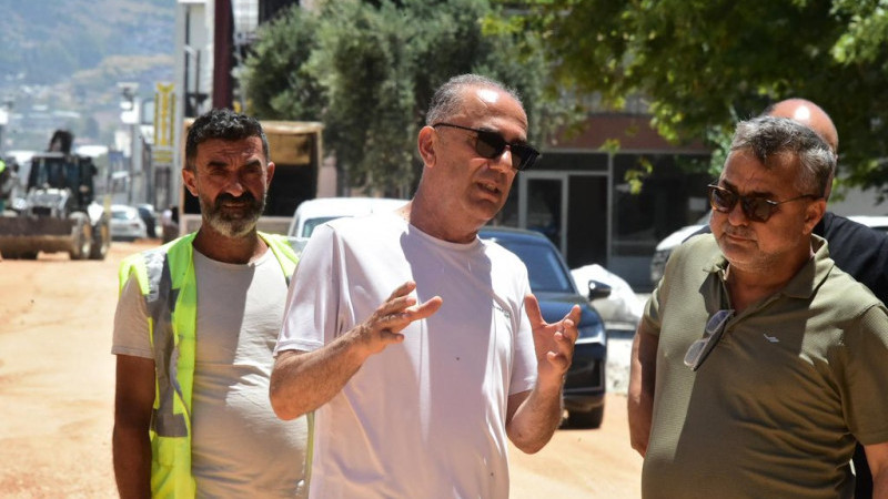 BAŞKAN YAPAR, YOL ÇALIŞMALARINI İNCELEDİ