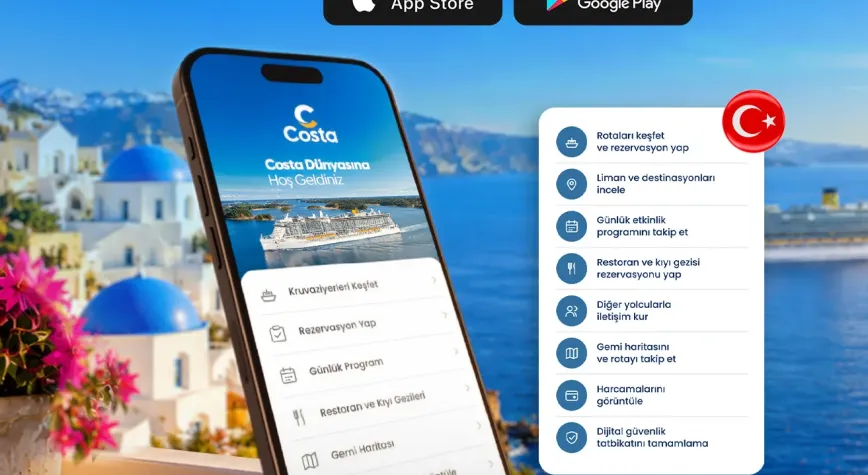 Costa Cruises, Costa Uygulamasını Türkiye için Kullanıma Açtı