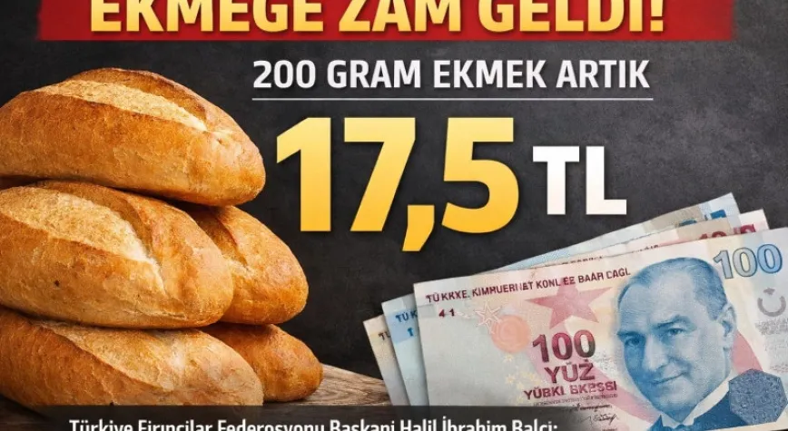 Ekmeğe Zam Geldi! 200 Gram Ekmek 17,5 TL Oldu