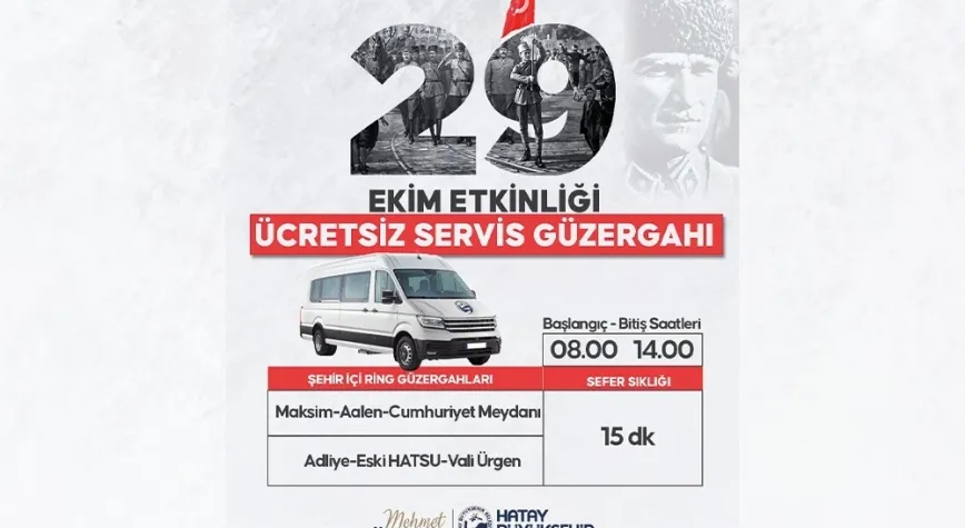 HBB’DEN 29 EKİM CUMHURİYET BAYRAMI TÖRENLERİNE ÜCRETSİZ ULAŞIM