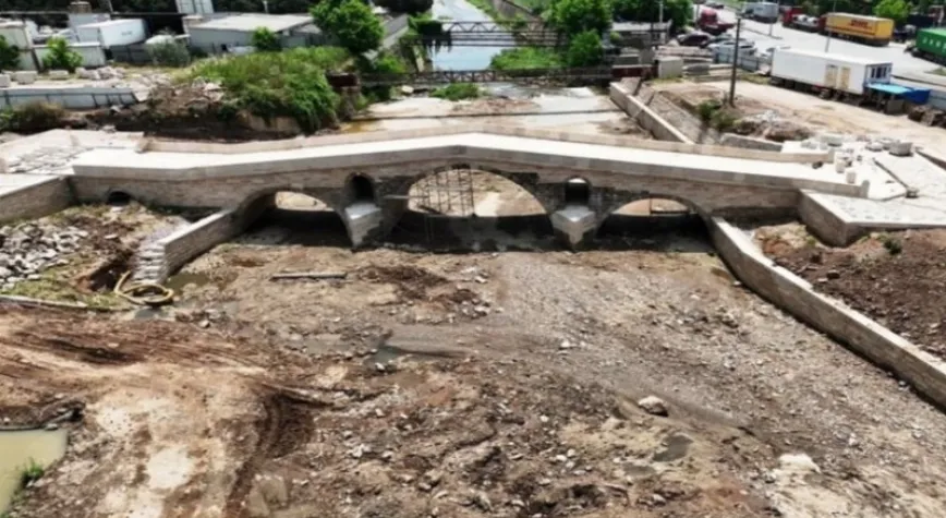 Tarihi Mimar Sinan Köprüsü restorasyonunda sona doğru