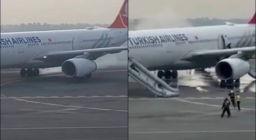 THY uçağında panik dolu anlar