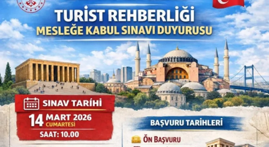 TURİST REHBERLİĞİ MESLEĞE KABUL SINAVI DUYURUSU